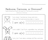 Herbivore Carnivore or Omnivore?