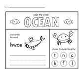 ocean animals worksheets all kids network