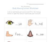 body worksheets all kids network