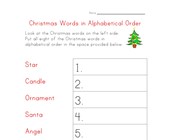 free printable worksheets for kindergarten christmas christmas worksheet alphabetical order