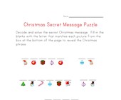 free printable worksheets for kindergarten christmas christmas secret message puzzle