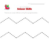 free printable worksheets for kindergarten christmas christmas cutting zig zag lines worksheet