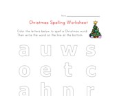 free printable worksheets for kindergarten christmas christmas spelling worksheet