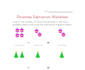 free printable worksheets for kindergarten christmas christmas subtraction worksheet