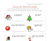 free printable worksheets for kindergarten christmas christmas word scramble worksheet