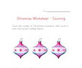 free printable worksheets for kindergarten christmas christmas counting to three