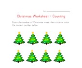 free printable worksheets for kindergarten christmas christmas counting to eight