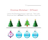 free printable worksheets for kindergarten christmas christmas different worksheet