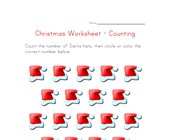 free printable worksheets for kindergarten christmas christmas counting to eighteen