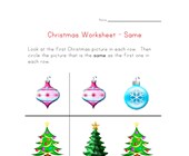 free printable worksheets for kindergarten christmas christmas worksheet same