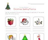 free printable worksheets for kindergarten christmas christmas spelling worksheet
