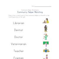Printables Community Helpers Worksheets community helpers matching worksheet all kids network