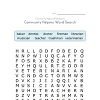 Worksheet Community Helpers Worksheets community helpers word search all kids network