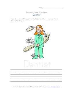 what a dentist does worksheet
