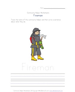 what a fireman does worksheet