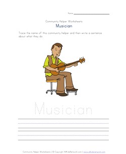 what a musician does worksheet