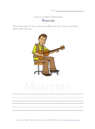 what a musician does worksheet