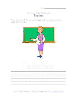 what a teacher does worksheet
