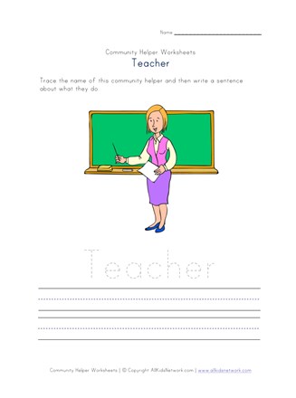 what a teacher does worksheet