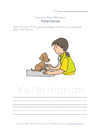 what a veterinarian does worksheet