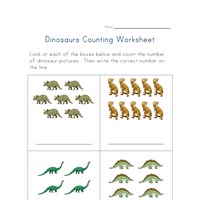 Printables Counting Practice Worksheets dinosaurs counting practice worksheet all kids network