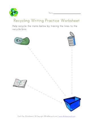earth day writing practice worksheet