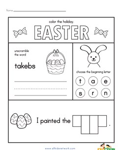 Easter Activities Worksheet