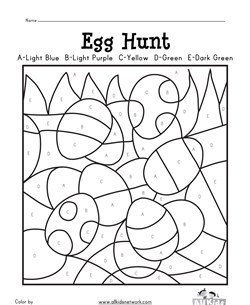 Easter Egg Hunt Color by Letters