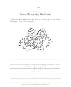 Easter eggs worksheet