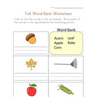 Worksheets Word Bank Worksheet fall word bank worksheet all kids network