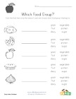 food groups worksheets all kids network