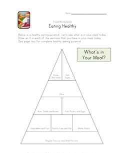 healthy eating worksheet