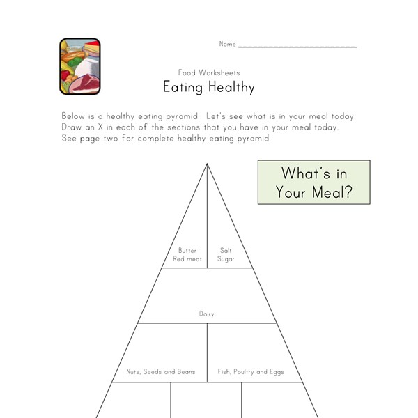 Nutrition Pyramid Worksheet