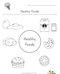 Healthy Food Matching Worksheet 3