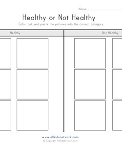 Healthy Foods Cut and Paste