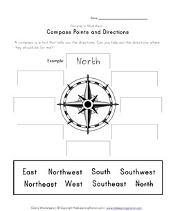 compass and directions worksheet