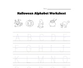 halloween worksheet - tracing capital letters