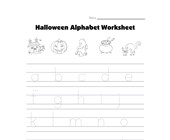 halloween worksheet - tracing lowercase letters