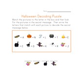 halloween reading worksheets for kindergarten halloween secret word puzzle