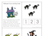 halloween reading worksheets for kindergarten halloween count and clip cards