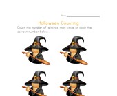 halloween reading worksheets for kindergarten halloween counting to four