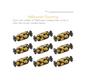 halloween reading worksheets for kindergarten halloween counting to nine