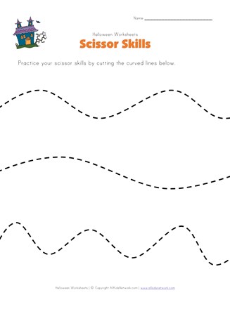 Scissor Skills Franken-hair Worksheets | Halloween Activities