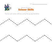 halloween reading worksheets for kindergarten halloween scissor skills worksheet zig zag lines