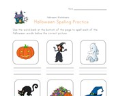 halloween spelling worksheet
