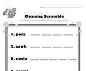 Cleaning Word Scramble
