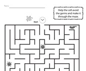 health worksheets kindergarten Germ Maze