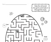 health worksheets kindergarten Germ Maze