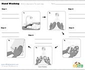 health worksheets kindergarten Washing Your Hands Worksheet