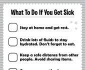 health worksheets kindergarten What To Do If You Get Sick